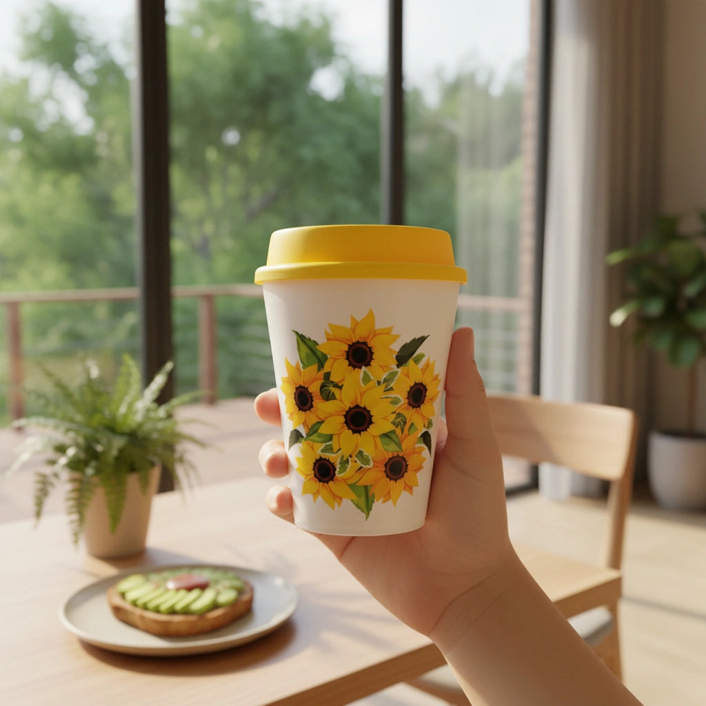 Vaso Reutilizable Girasol 280 ml