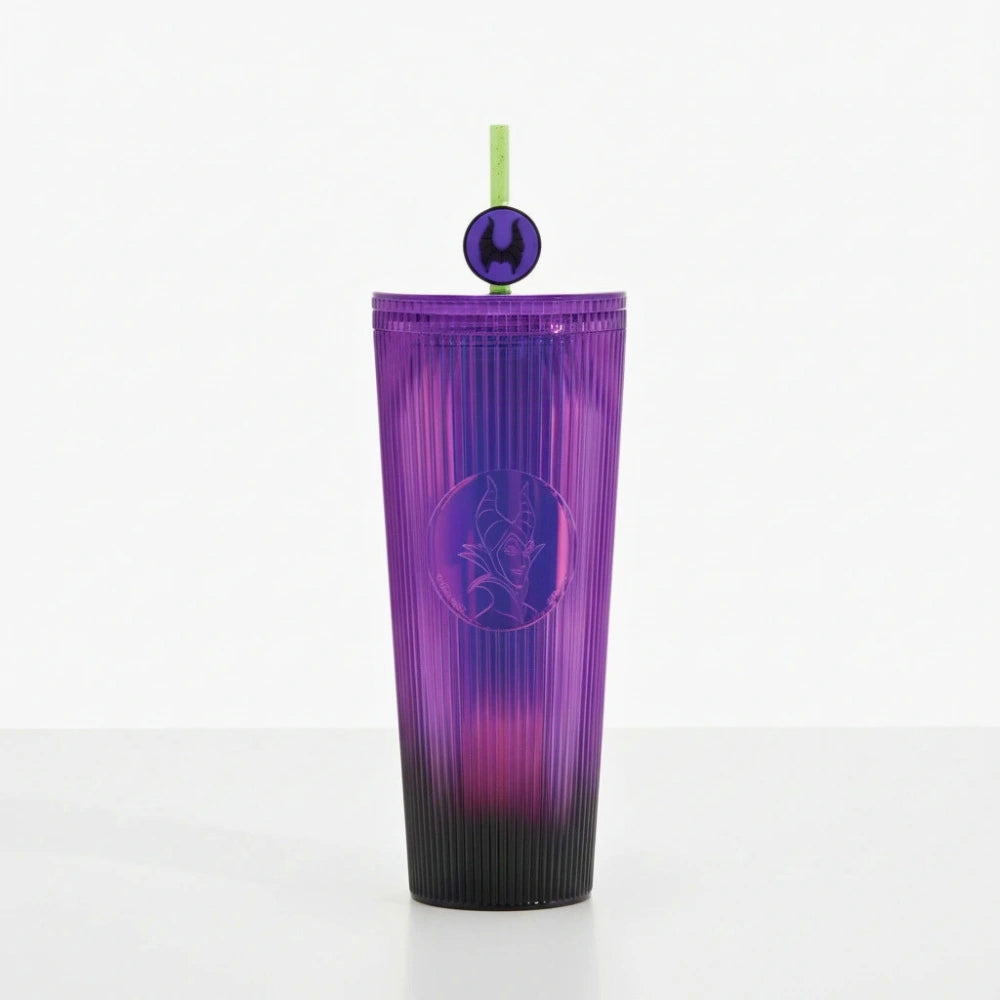 Vaso con Popote Morado 800 ml - Maléfica