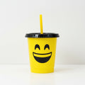 Vaso con popote Mod. Emoji Risa Cap. 473 ml / 16 OZ
