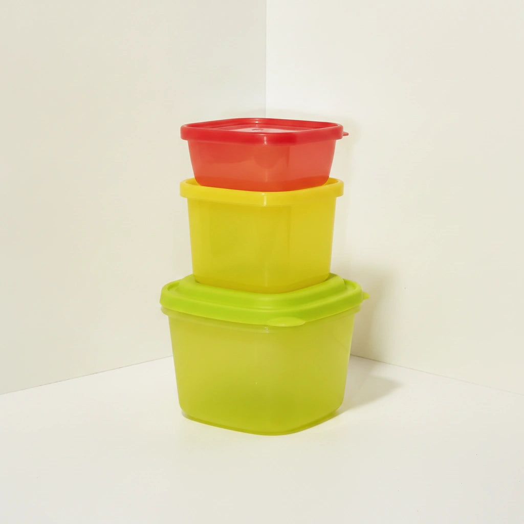 Set 3 Contenedores Cuadrados | 380 ml, 850 ml y 1.6 L.